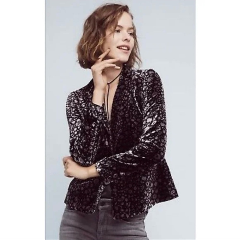 Anthropologie velvet vest